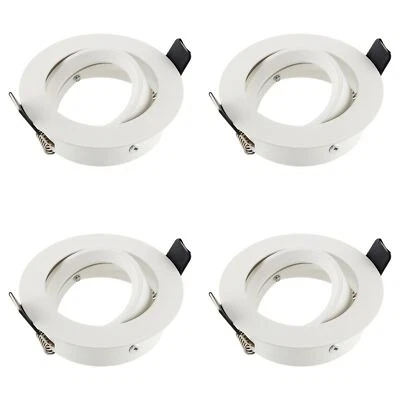 4x Einbau Strahler Rahmen weiß schwenkbar Decke LED Halogen Leuchten 230V SEBSON - Bild 1 von 4