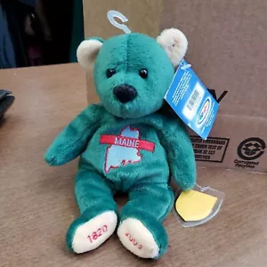 Cuddlers de cuarto de oso Maine 6T de Mary Meyer Corp 8" verde con etiquetas - Imagen 1 de 6