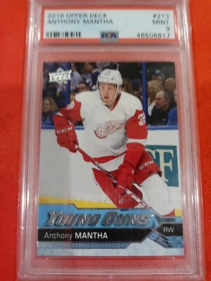 2016 Upper Deck Anthony Mantha Young Guns PSA 9 Mint #213 Capitals - Image 1 of 2