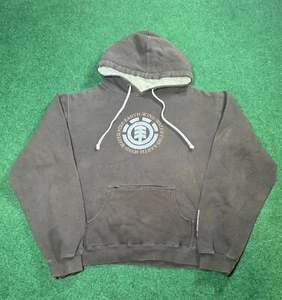 Vintage 90s Y2K Element Brown Skater Graphic Kids Large Hoodie - Picture 1 of 6