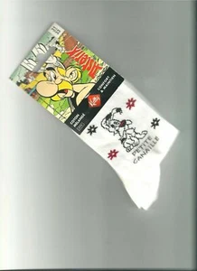 Idefix Petite Canaille white socks children's sizes Made in France Asterix - Picture 1 of 1