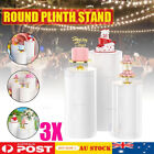 3x Round Plinth Cylinder Pedestal Stand Wedding Party Cake Dessert Flower Table
