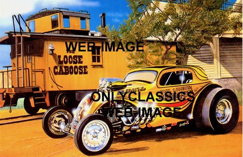 HOT ROD POSTER DRAGSTER DRAG STRIP NHRA TRAIN ART 11X17 POSTER PRINT AUTOMOBILIA Cover