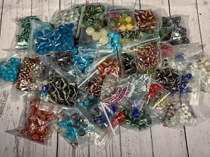 BULK LOT #1 of GLASS and COMPOSITE BEADS with Glass Gem Sparkle COME SEE!