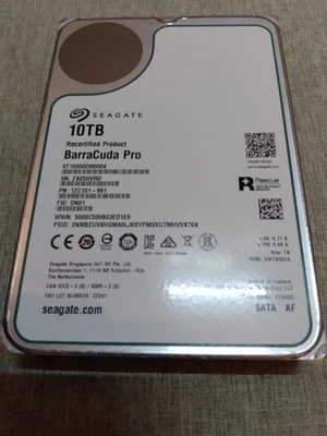 RECERTIFIED Seagate Barracuda Pro 10TB 3.5" SATA 7200 RPM Internal HDD - TESTED - Image 1 of 2