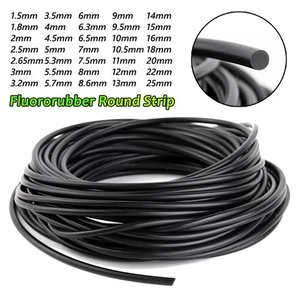 Massiver Rund Fluorkautschuk Dichtstreifen Schwarz FKM O-Ring Kordel Durchmesser 1,5mm-25mm - Bild 1 von 10