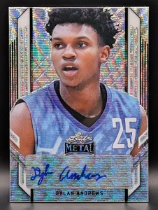 2021-22 Leaf Metal #PA-DA1 Dylan Andrews Portrait Autographs Silver Wave - Picture 1 of 2