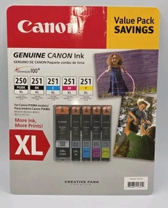  Defectos de embalaje ~OEM~Canon PGI-250XL CLI-251XL Tinta 5 Pack PIXMA XL Combo - Imagen 1 de 7