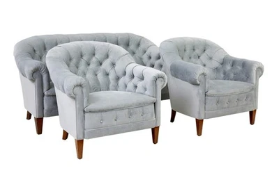 PRINCIPIOS DEL SIGLO XX 3 PIEZAS BOTÓN TRASERO SALÓN SUITE Foto 1 de 4