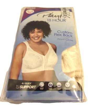 Playtex 18 Hour Bra 4695 Wirefree Sin Vanilla Sz. 44B 4-Way Support New - Image 1 of 4