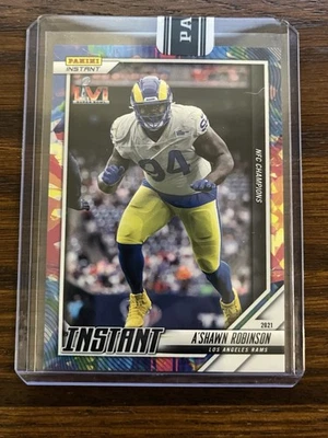 2022 Panini Instant 2021 NFC Champions A'Shawn Robinson 5/5 Versicolor Rams - Image 1 of 2