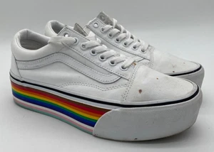 Vans Old Skool Stackform Plateau Rainbow Pride Schuh Sneaker Herren 6,5 Damen 8 - Bild 1 von 9