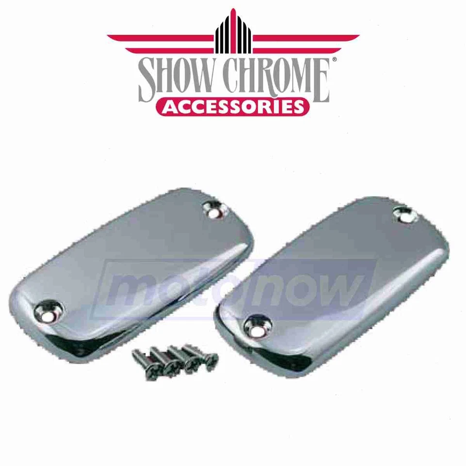 Show Chrome 2-288 Master Cylinder Top Covers for Brake Brake Reservoir wm - Imagem 1 de 4