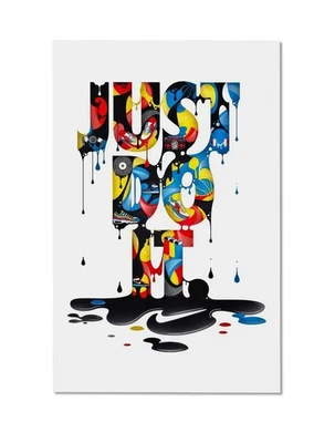 Nike Just Do It! Pôster com estampa de arte de parede estilo rua 11×17 - Imagem 1 de 3