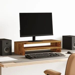 Monitorstandaard 54x22x15 cm bewerkt hout bruin eikenkleurig vidaXL - Afbeelding 1 van 99