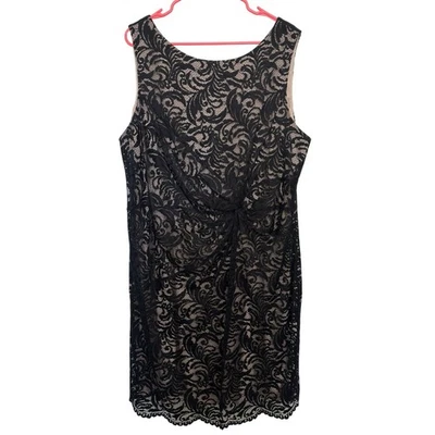 Calvin Klein Black Lace Sheath Sleeveless Dress Size 22W Wedding Guest LBD - Image 1 of 4