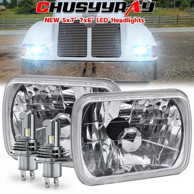 Пара фар дальнего/ближнего света для Kenworth T300 1997-2010 7x6 дюймов 5x7 дюймов 15 светодиодов - Изображение 1 из 4