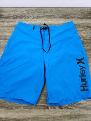 Hurley Surf Swim Board Shorts Men's Size 34 Blue Drawstring Trunks - Image 1 of 4
