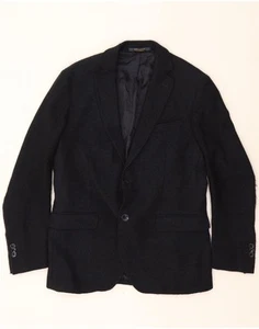 MASSIMO DUTTI Mens 2 Button Blazer Jacket EU 50 Medium Navy Blue Wool DL79 - Picture 1 of 5