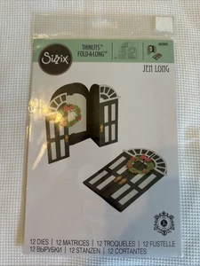 Sizzix Thinlits Fold A Long Jen Long Door With Wreath New 663605 New Dies - Bild 1 von 13