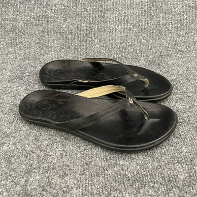 Olukai Women's Honu Sandal Thong Black Size 7 - Image 1 of 4