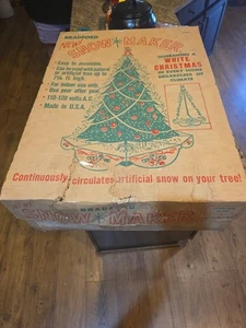 Rara macchina da neve artificiale vintage Bradford Christmas (testata). Scatola orig - Foto 1 di 19