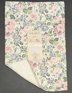 Laura Ashley Bath Mat Rug Quartet Floral Pink Blue 1 pc 20" x 32" NWT - Picture 1 of 11