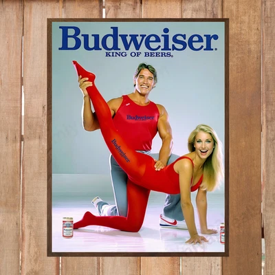 Heather Thomas & Arnold 1980 Vintage Style Budweiser Beer Poster 18x24 - Image 1 of 4
