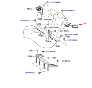 TOYOTA Corolla Cross XG10 Rear Left Seat Back Lock Base 7206216010 NEW GENUINE - Picture 1 of 2