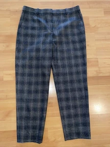 Pantalón THEORY Fia Ventana Cuadros Tiro Medio Gris Camel Talla 8 Lana - Imagen 1 de 13
