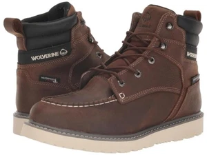 Wolverine Trade Wedge 6 Men's US 11.5 Brown Leather Waterproof Work Boot RHS4835 - Picture 1 of 12