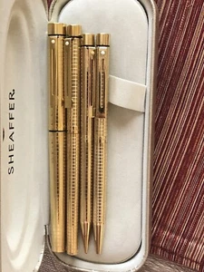 NOS 1970 Sheaffer Targa Gold Plated Fountain ,rollerball, Ballpoint , Pencil - Picture 1 of 7