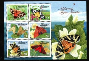 ALDERNEY 2012 SGMSA466 TIGER MOTHS MINISHEET MNH - Picture 1 of 1