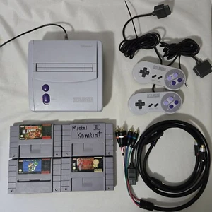 RGB Mod Super Nintendo SNES Jr Console SUPER BUNDLE (Games And HD Retrovision) - Picture 1 of 13