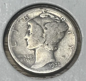 Old Man Duffy’d Scarce 1921 Mercury Collector Silver Dime Good+ Collector Item - Picture 1 of 5
