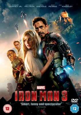 Iron Man 3 DVD (2013) Robert Downey Jr., Black (DIR) cert 12 Fast and FREE P & P - Image 1 of 2