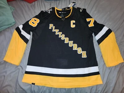 CAMISETA DE HOCKEY ADIDAS RETRO INVERSA 2021 SIDNEY CROSBY PENGUINS 56 NUEVA CON ETIQUETAS Foto 1 de 4
