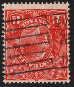 1-1/2d ROJO KGV PEQUEÑO MULTI WMK P13.5X12.5 - MARCA DE AGUA INVERTIDA USADA (A29410) - Imagen 1 de 1