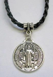Heiliger Benedikt Halskette Necklace Saint Benedict Anhänger Schmuck - Bild 1 von 1