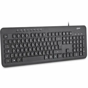 InLine Design Keyboard, klawiatura, kabel USB, płaskie przyciski, układ DE, czarny - Zdjęcie 1 z 2