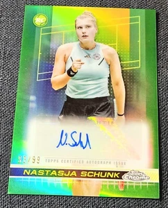 2024 Topps Chrome Tennis Green /99 Auto Nastasja Schunk Refractor Rookie RC #TCA - Picture 1 of 2