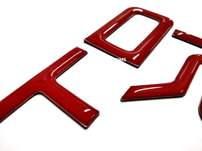 3D RED RAISED DOMED TRD UPPER GRILLE LETTERS FOR TOYOTA TUNDRA 2022 - 26 US MADE - Image 1 of 2