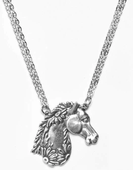 HORSE by Silver Spoon NECKLACE-Beautiful & Unique-New! Silver Plate - Image 1 of 1