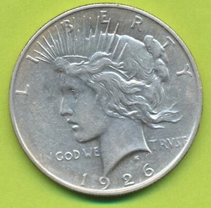 1926 D Peace Dollar - Set Break - AU - Picture 1 of 2