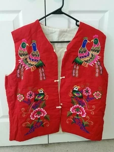 Vintage chinese Vest Embroidery medium size - Picture 1 of 12