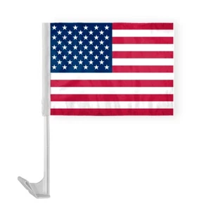 Amerikanische Flagge für Auto, einseitige USA Autoflagge, 17" Mast, zwei Größen - Bild 1 von 2