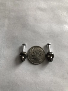 Skull brake cable ends crimps cool BMX, Road,Fixie, Single Speed (black Chrome - Picture 1 of 1