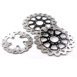 Motor Black Front Rear Brake Disc Rotors Fit Suzuki GSXR1300 Hayabusa 1999-2007 - Picture 1 of 8