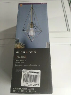 allen + roth palmsley soft gold transitional geometric mini pendant light - Image 1 of 4