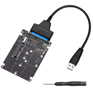 M2 USB Adapter M.2 NGFF to SATA Adapter MSATA To USB SATA 3.0 Converter External - Photo 1/11